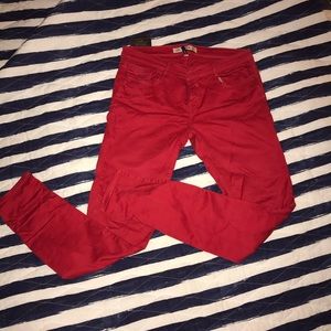Zara red skinny jeans size 10